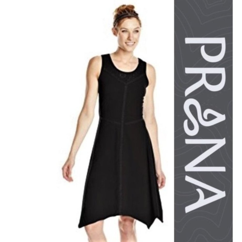 Prana Trixie Dress Lace front and back yokes, elegant embroidery at the seams.